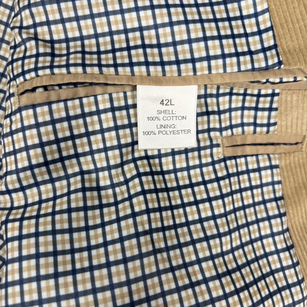 Saddlebred Heritage Corduroy Blazer Tan Elbow Patches Mens‎ 42L
